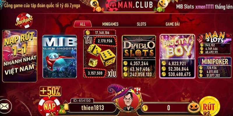 Nổ hũ Manclub: Trải nghiệm chơi game đổi thưởng đỉnh cao